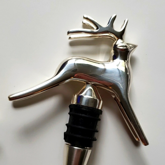 Pottery Barn Reindeer Corkscrew and Stopper New - Picture 7 of 16